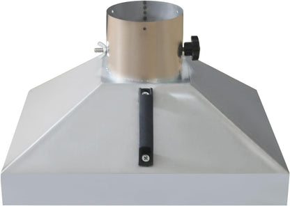 Afzuigkap Roestvrij Staal – Lasrookafzuiging – Lasdampafzuiging – Soldeerrookafzuiging – Werkplaats Afzuiging – 400 x 300 mm – Inlaatdiameter 110 mm
