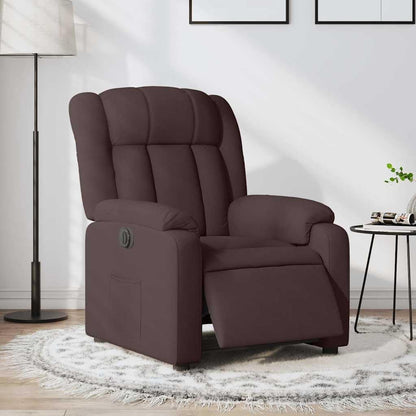 Elektrische Massagestoel, Fauteuil, Verstelbare Rugleuning, Voetsteun, Tv-Stoel, Relaxstoel met Ligfunctie, Ligstoel, Gestoffeerde Stoel, Fauteuil (lichtgrijs) (Donkerbruin #27)