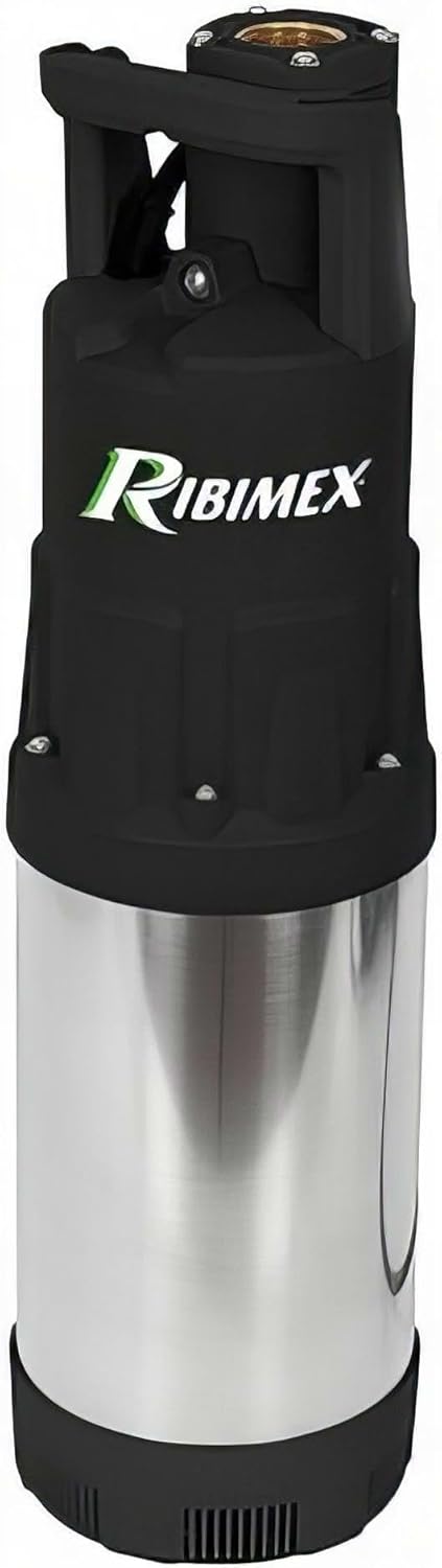 Ribimex PRPVC1201AUTO automatische fonteinpomp 4 turbines voor helder water, zwart/roestvrij staal, 1200 W