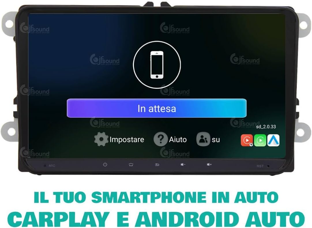 Autoradio Volkswagen Golf Sharan Tiguan – Multimedia Systeem – Infotainment – Navigatie Systeem – Touchscreen Radio – 8 Inch Scherm – 8-Core Processor – Apple CarPlay & Android Auto