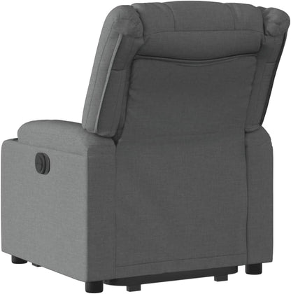 Relaxstoel – Sta-Op Stoel – Verstelbare Fauteuil – Elektrische Opsta-Stoel – Opsta-Hulp Stoel – Donkergrijs – Elektrische Opsta-functie – Comfortabele Dikke Vulling