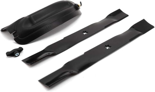 Mulchkit voor 46 Inch Grasmaaier – Mulchset – Mulchmessen – Gazononderhoud Kit – Maaierset – 2 Mulchmessen Inclusief Plug – 6-Punts Montagepatroon