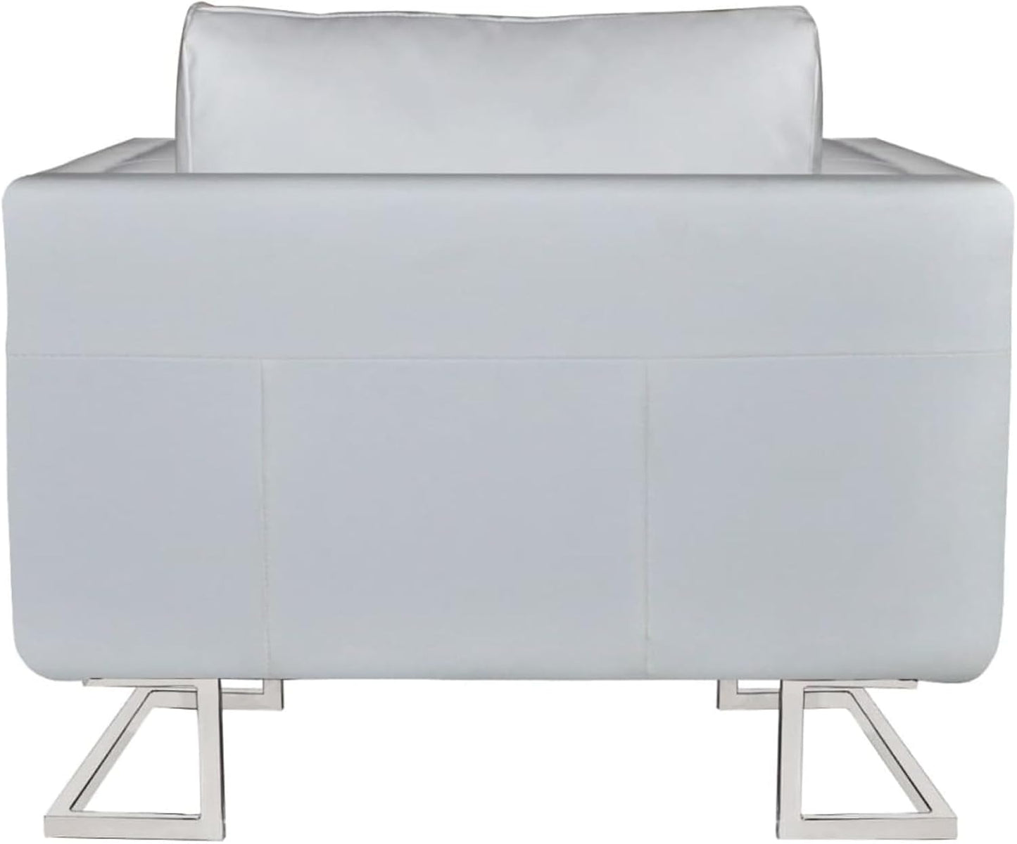 Living room armchair, cockette chair with white chrome faux leather legs, lounge chair, armchair, recliner chair, recliner bedroom j
