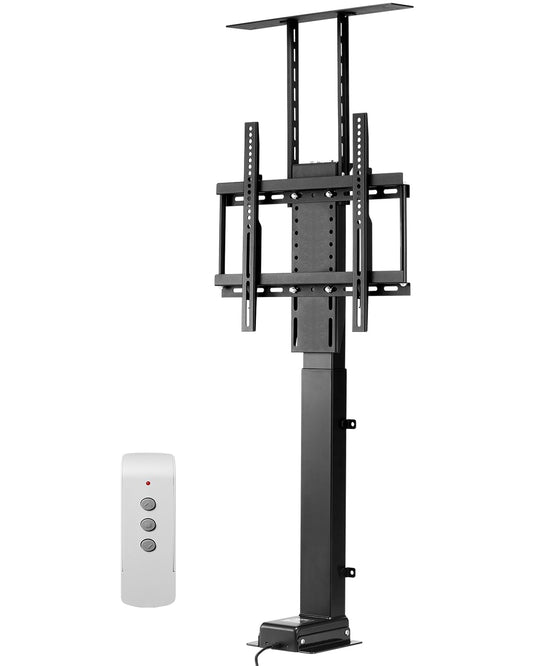 VEVOR Gemotoriseerde tv-liftstandaard, 130 lbs max belasting verstelbare liftstandaard montagebeugel, verticale elektrische tv-beugel met afstandsbediening, voor 32-55 inch (niet in kast) / 32-50 inch