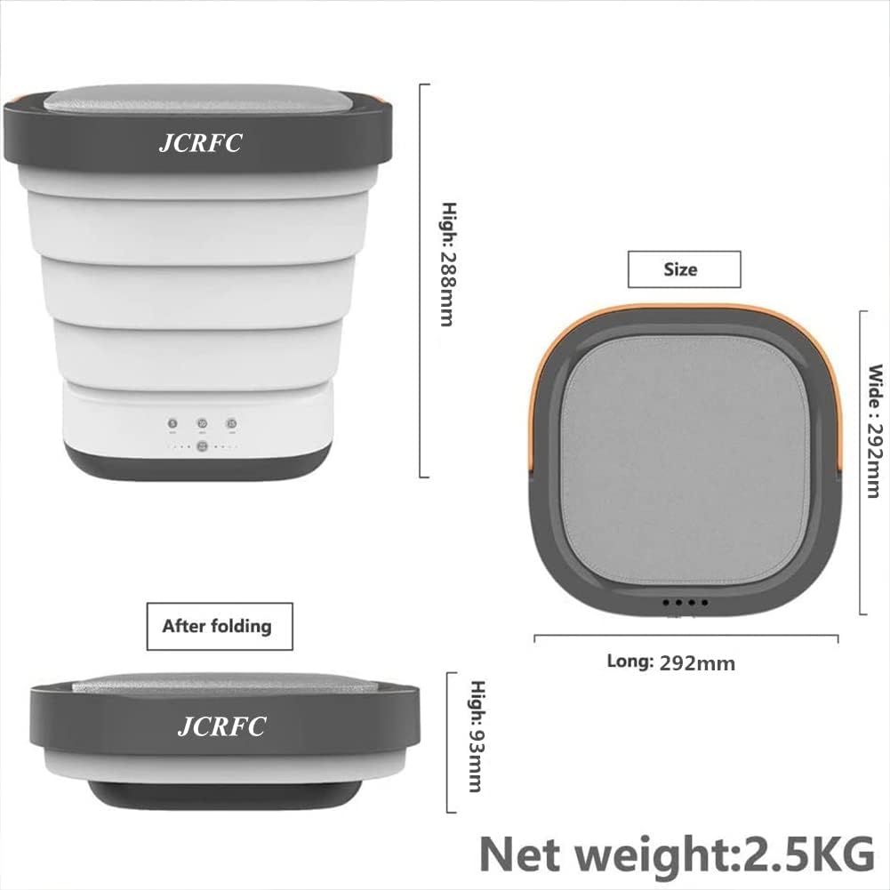 Miniwasmachine – Kleine Wasmachine – Draagbare Wasmachine – Camping Wasmachine – Opvouwbare Miniwasmachine – Compact 10 cm Hoog – Energiezuinig 21W