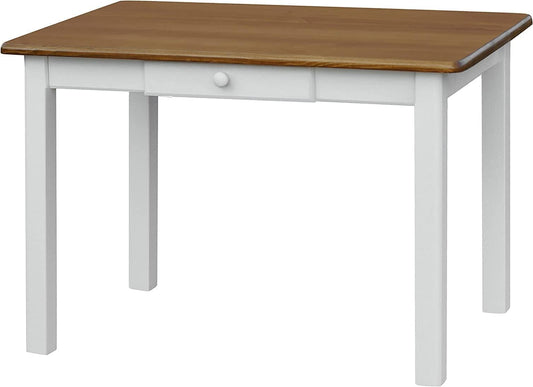 Eettafel – Keukentafel – Houten Tafel – Tafel Met Lade – Massief Vurenhout – Compact 70x110 cm – Duurzaam & Stevig