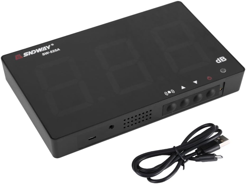 30~130dB geluidsniveaumeter, digitale decibelmeter met 9,6 inch LCD-scherm, nauwkeurigheid 1,5dB, wandmontage