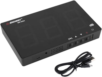30~130dB geluidsniveaumeter, digitale decibelmeter met 9,6 inch LCD-scherm, nauwkeurigheid 1,5dB, wandmontage