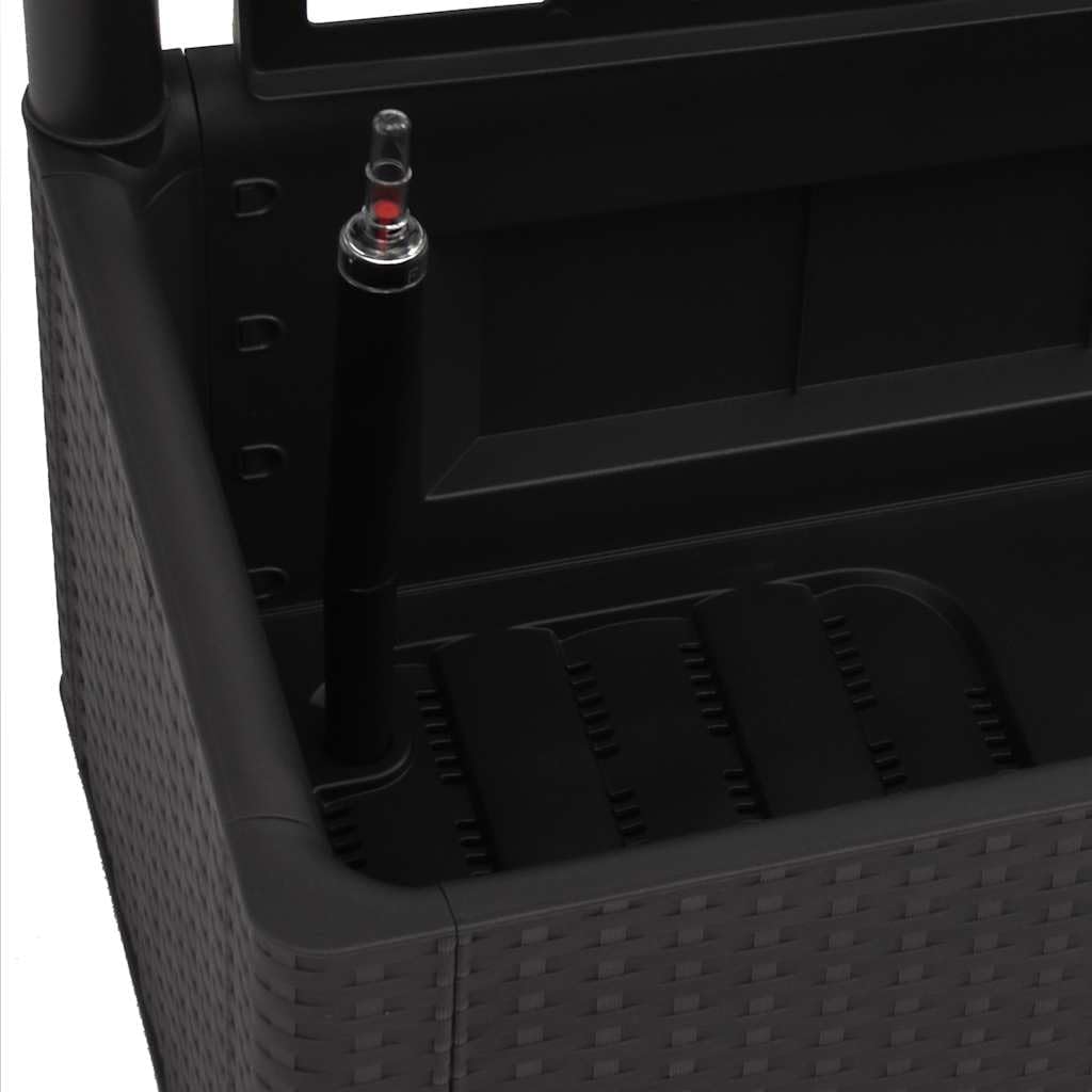 vidaXL Planter high with trellis and self-watering system anthracite - QUORE