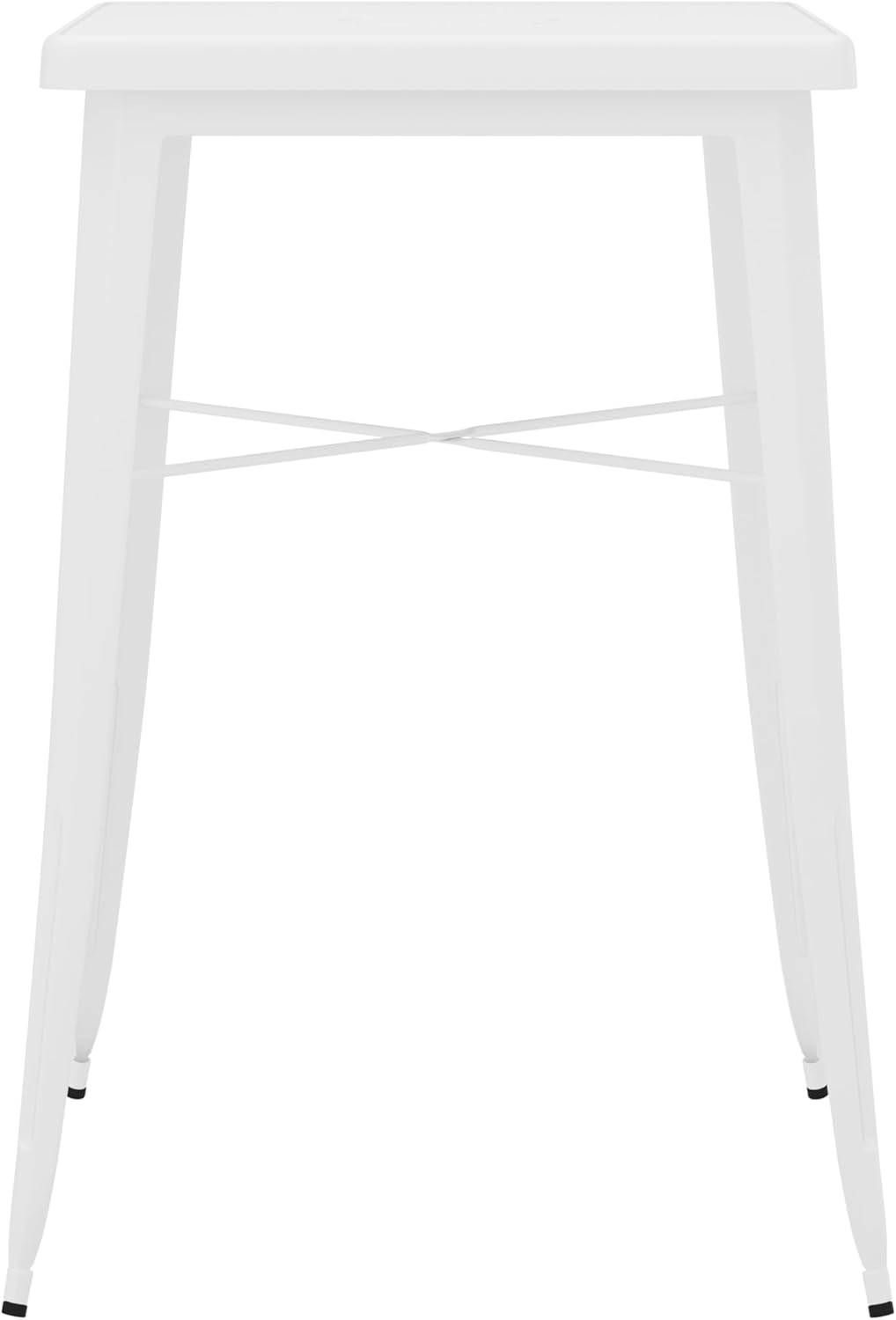 Flash Meubels 23.75'' Vierkant Metaal Binnen-Outdoor Bar Hoogte Tafel hedendaags 93.98 x 65.405000000000001 x 15.24 cm Kleur: wit