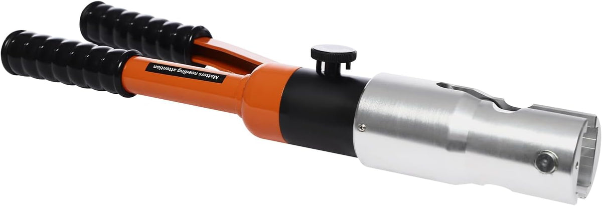 OUKANING Hydraulic Crimping Tool 10T with 360° Rotating Head and Interchangeable Shapes (TH/U/V/M Series), for Aluminium Plastic, PEX, Copper Tubes, Ergonomic, Oilproof (TH16, TH20, TH26, TH32) - QUORE
