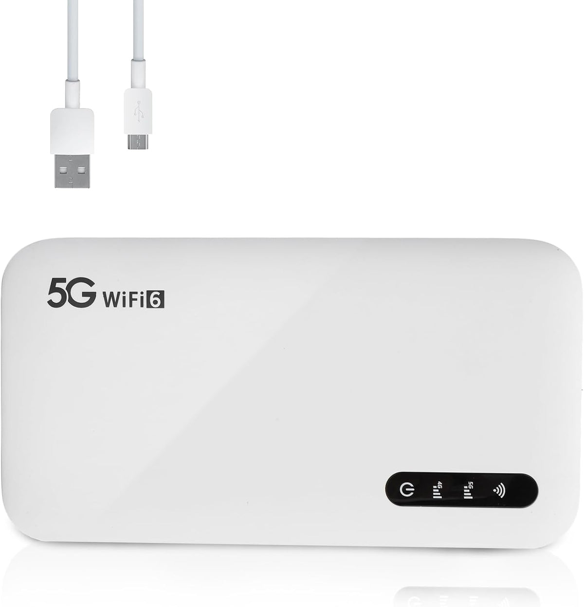 5G WiFi Draagbare Hotspot-router, 2,77 Gbps Ultrasnelle Snelheid, 16 Apparaten, 6100 MAh Batterij, WiFi 6, 5G NR / 4G TDD