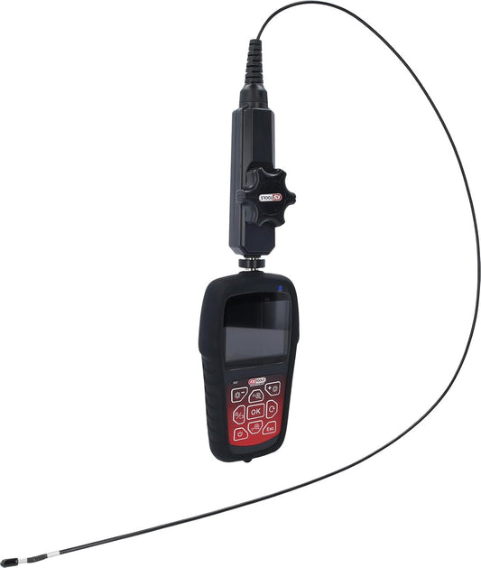 KS Tools 550.7550 HD-videoscoopset met Ø 3,9 mm 180° en 0° HD frontcamera-sonde, flexibele pvc-hoes, 3-delig