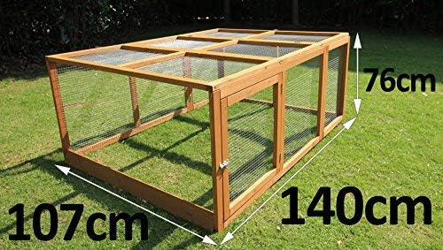 Pets Imperial® Balmoral Chicken Coop Run 1.40 m - Outdoor Wooden Chicken Coop with Net Frame - 140 cm (W) x 107 cm (D) x 76 cm (H) - QUORE