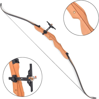 Recurveboog – Boog – Boogschieten – Handboog – Jachtboog – 30 lb Trekgewicht – Hoogwaardig Hout – 173 cm Lang