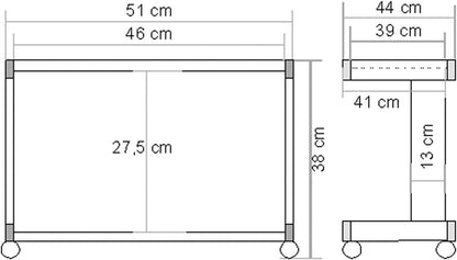 ROLINE Mini-printtafel, grijs