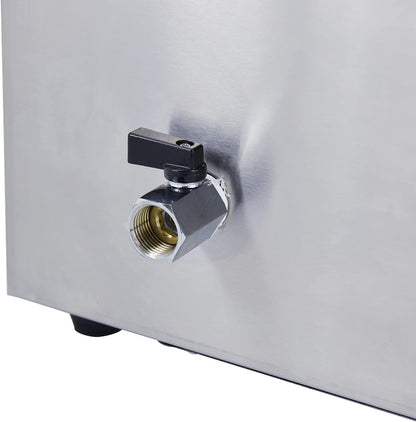 Bain Marie Voedselverwarmer, waterbad, Gastro GN-containers, 1/3 x 3 warmhouders, roestvrij staal, met afvoerkraan, 1500 W, elektrische buffetwarmer