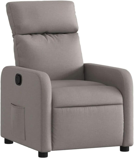 vidaXL Armchair adjustable fabric taupe