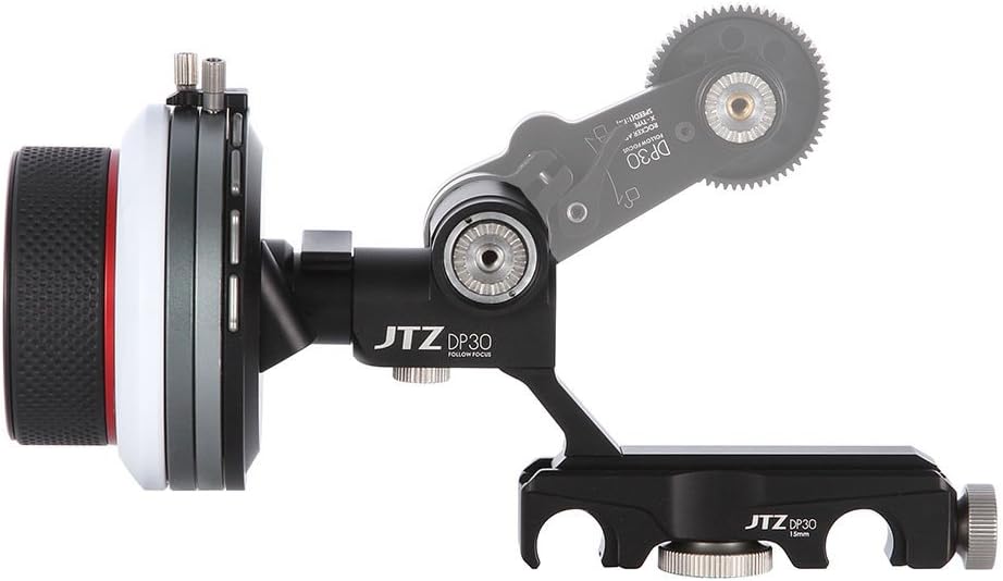 JTZ DP30 Cine Follow Focus Folge Focus Snelspanbevestiging / Quick Release 15 mm / 19 mm Kit voor FS700 C300 C500 BMCC URSA Mini A7M2 GH4 GH5 ARRI PL lenzen