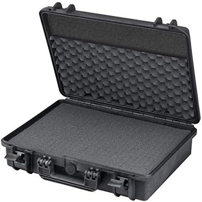 TOMcase waterdichte outdoorkoffer voor notebook/laptop tot 17" en accessoires, splintervrije harde koffer met configureerbaar rasterschuim, transportkoffer