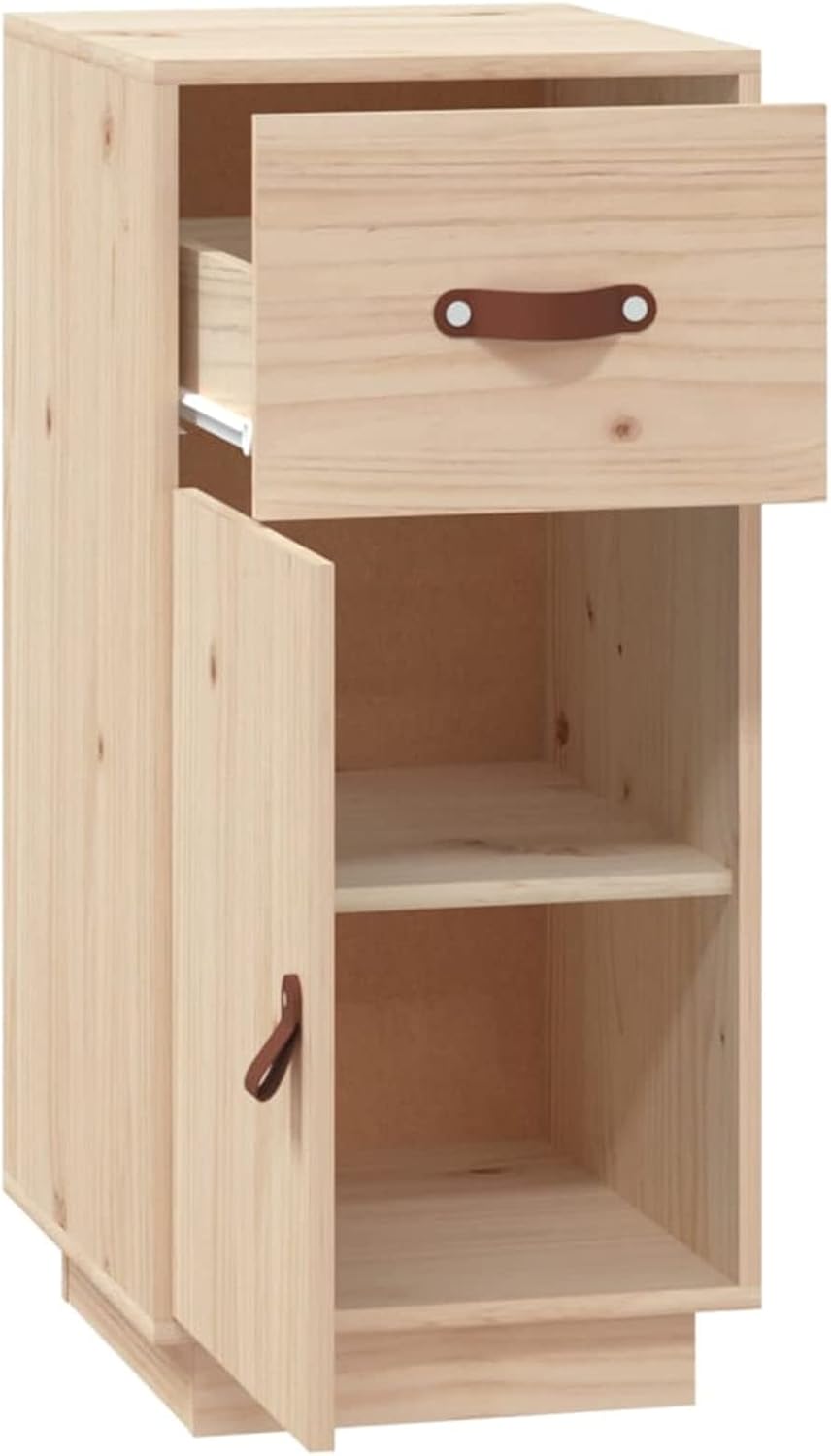 Sideboard Living Room Cabinets Living Room Oblique Storage Cabinet Sideboard 34x40x75cm Solid Wood Pine - QUORE
