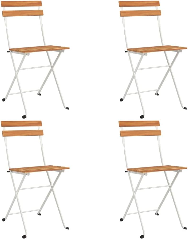 Terrasmeubelen, tuinbank, meubelsets, lounge-set, 5-delig, bistroset, inklapbaar, massief hout, acacia en staal - QUORE