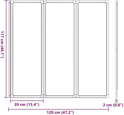 Badwand – Douchewand – Badscherm – Douchewand Vouwen – Inklapbare Badwand – 141 x 132 cm – Aluminium Frame & Rubber Dichting