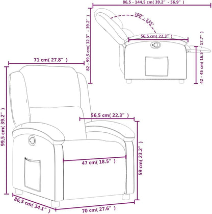 vidaXL Armchair adjustable fabric dark green