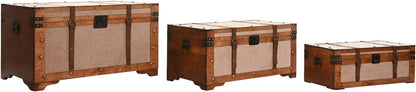 Dakboxset, 3 stuks, van polyester, 80 x 49 x 45 cm, Borreguito