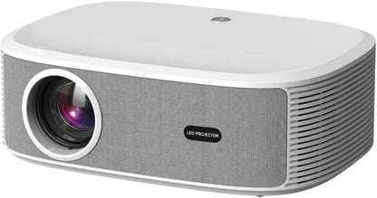 Maxxo Projector LED800, 700 ANSI lumen, Native Full HD 1080P, ondersteuning 4K, 5000:1, autofocus, 5G WiFi, Bluetooth, Dolby Audio, gecertificeerde Netflix, YouTube, Prime Video, Linux (wit)
