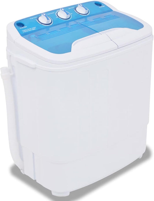 Mini Washing Machine with Double Tray, 5.6 kg, Mini Washing Machine for Motorhome, Single, Students, Washing Capacity of 5 kg - QUORE