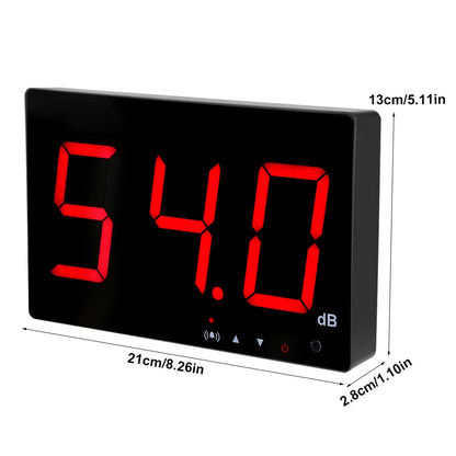 Geluidsniveaumeter, Digitale 9,6 Inch Wandgemonteerde Decibelmeter met Hoge Nauwkeurigheid 30~130dB Geluidstester