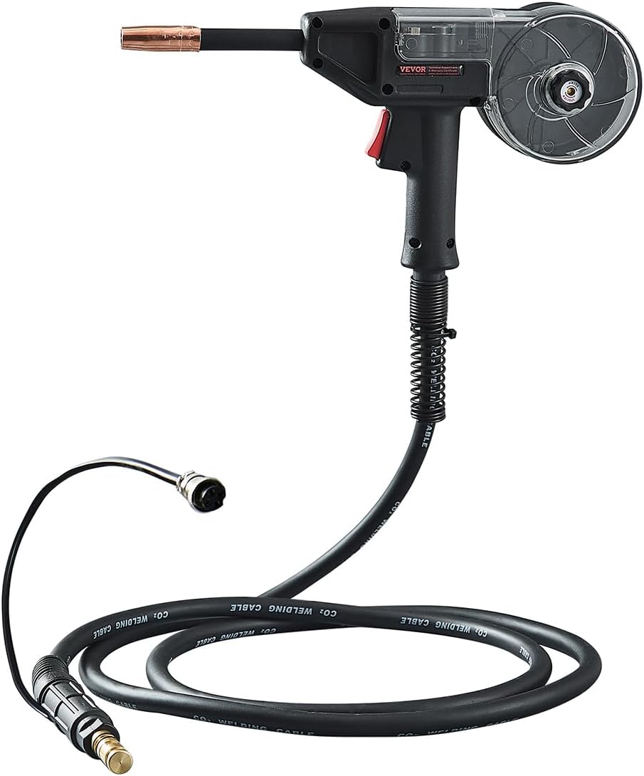 VEVOR Pistool met 200 ampère MIG-lasbrander, compatibel met W Weldpro lasapparaten MlG200GDsv200 en MIG155GD, voor flux-lasdraden/vaste aluminium lasdraden 0,76 mm en 0,88 mm
