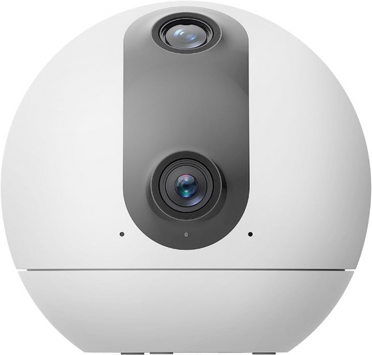 Beveiligingscamera - WiFi-bewakingscamera - Camerabewaking - met 360° - Dubbele Lens - 3MP+3MP - Automatische Tracking - Persoons - Dierdetectie - Tweewegaudio - 10m Nachtzicht Patrouille - Privacymodus - WiFi 6 - voor Binnen - Wit