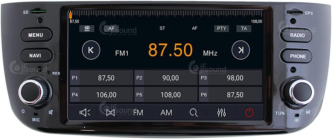 Autoradio Fiat Punto Evo – Multimedia Systeem – Navigatie Radio – Android Auto – CarPlay – 6,2 Inch Touchscreen – 8-Core Processor – DAB+ Radio