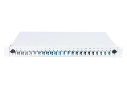 DIGITUS glasvezel lasdoos 24 koppelingen - LC - OS2-1U 19-inch - Single-Mode duplex - met lasdoos - rack-montage