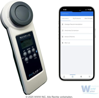 Elektronische Watertester – Zwembadtester – Spa Tester – Watertestapparaat – Watermeter – Meet 15 Waterparameters – Bluetooth Met App