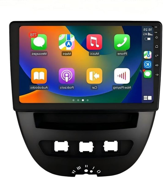 Android 13 Car Radio, 10.1 Inch Touch Screen, 4 Core for Peugeot 107/Toyota Aygo/Citroen C1 2005-2014 WiFi CarPlay/Android Car Bluetooth 4G SWC GPS RDS 2GB + 64GB - QUORE