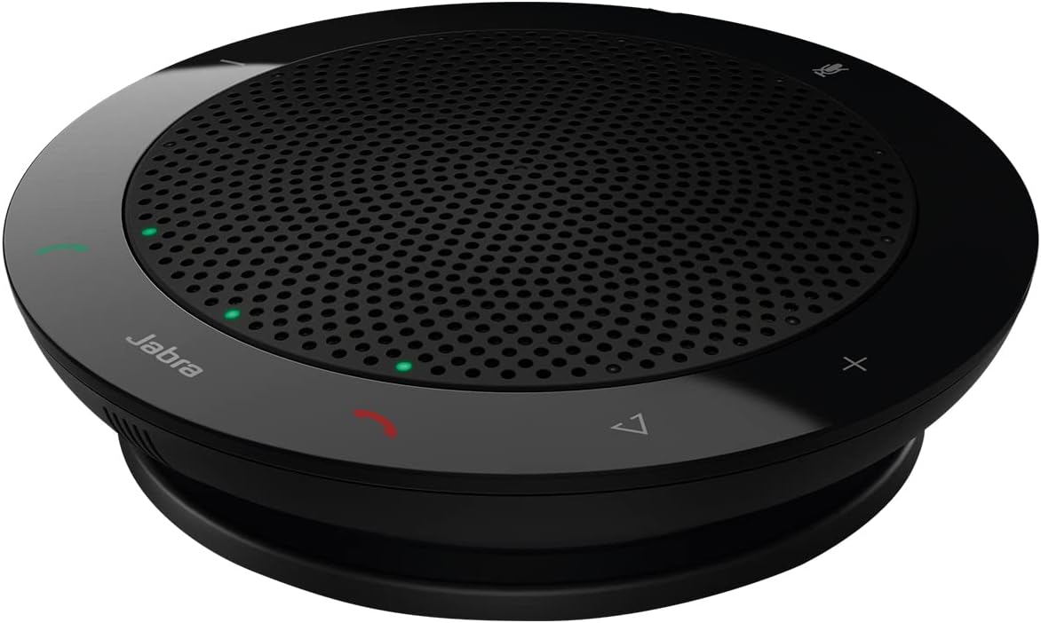 Jabra Speak 410 Speakerphone – Unified Communications-geoptimaliseerde Draagbare Conferentiespeaker met USB – Plug-en-Play-verbinding met Computers
