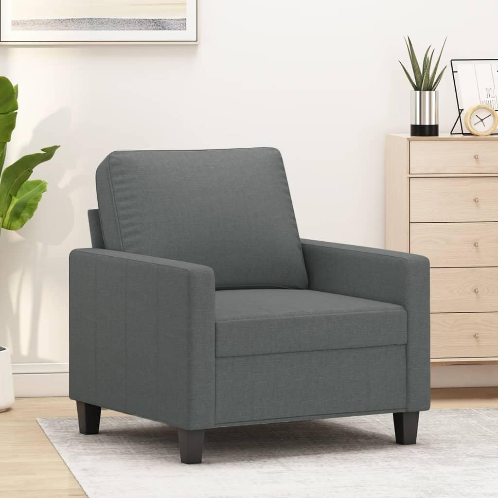 ZIRLANLV Lounge Sofa Sofa with Armrests Back Cushions, Living Room Sofa, Design Sofa Metal Frame, Available As Single, Double or Three Seater, Modern (Wine Red) (Dark Grey #17)