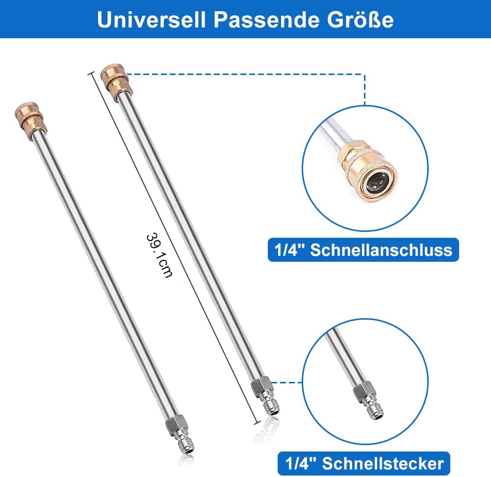 Hogedrukreiniger – Oppervlaktereiniger – Drukspuit – Terrasreiniger – Reinigingsmachine – Roestvrij Stalen Constructie – Twee Roterende Sproeiers – 2000-4000 PSI – Vier Wielen – 2 Verlengstaafopzetstukken
