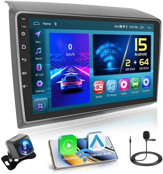 Android 13 Autoradio – Android Car Stereo – Navigatiesysteem – Touchscreen Radio – DAB Radio – 9 Inch Scherm – Draadloze CarPlay & Achteruitrijcamera