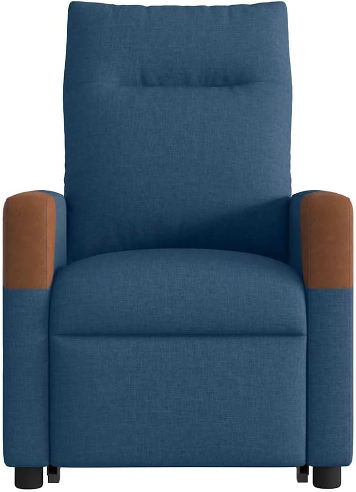 Relaxstoel Met Opstahulp – Elektrische Relaxstoel – TV-Stoel – Ligstoel – Stoel Voor Woonkamer – Verstelbare Ligfunctie – Comfortabele Blauwe Stof