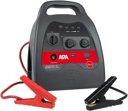 APA 16644 Power Pack Bullly Smart Starthulp, geïsoleerde pooltangen, 12 V/1000 A,Grijs