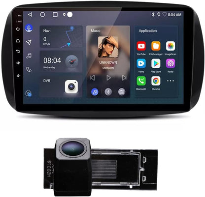Android autoradio met GPS-navigatie, HD-scherm, touch-display, parkeercamera, nachtzicht, HD achteruitrijcamera voor Smart Forfour 4 Hatchback 453 2014/11-2024/12/Smart Fortwo II Cabriolet Coupe 453