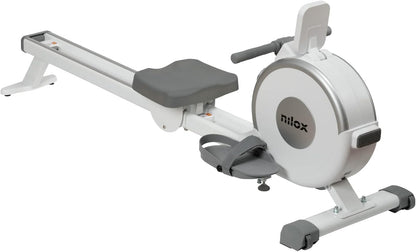 Nilox Rowing Machine XR1, inklapbaar roeitoestel voor thuis met 3 kg zwaar magnetisch vliegwiel, weerstand in 16 standen, tablethouder, stil en compact