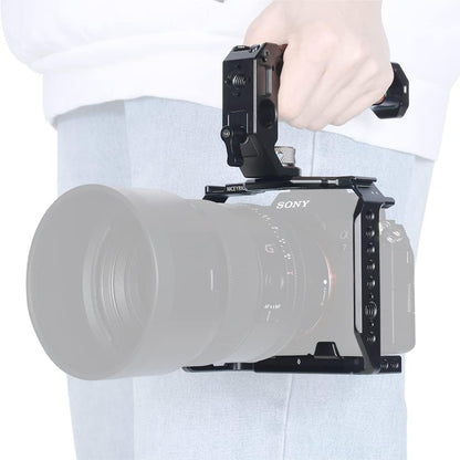Volledige Camera Kooi,NICEYRIG A7 IV Aluminium Camera Kooi Kit Video Rig met Top Handvat voor Sony Alpha 7 IV/Alpha 7S III