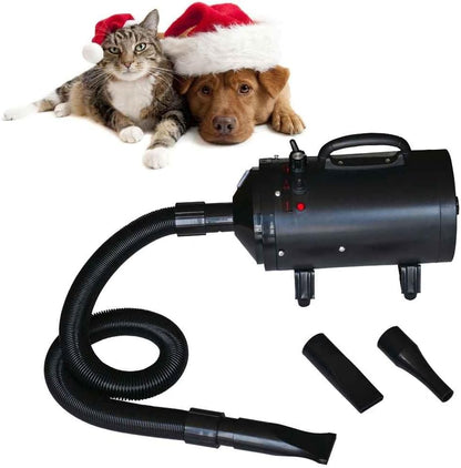 vidaXL Pet Hair Dryer Double Motor Hair Dryer Pet Dryer Black