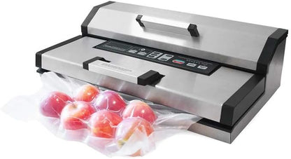 Maxxo VM Master Professionele vacuümmachine, 25 l/min, 350 W, automatisch, geschikt voor levensmiddelen, dubbel lassen van roestvrij staal, rolbreedte tot 40 cm