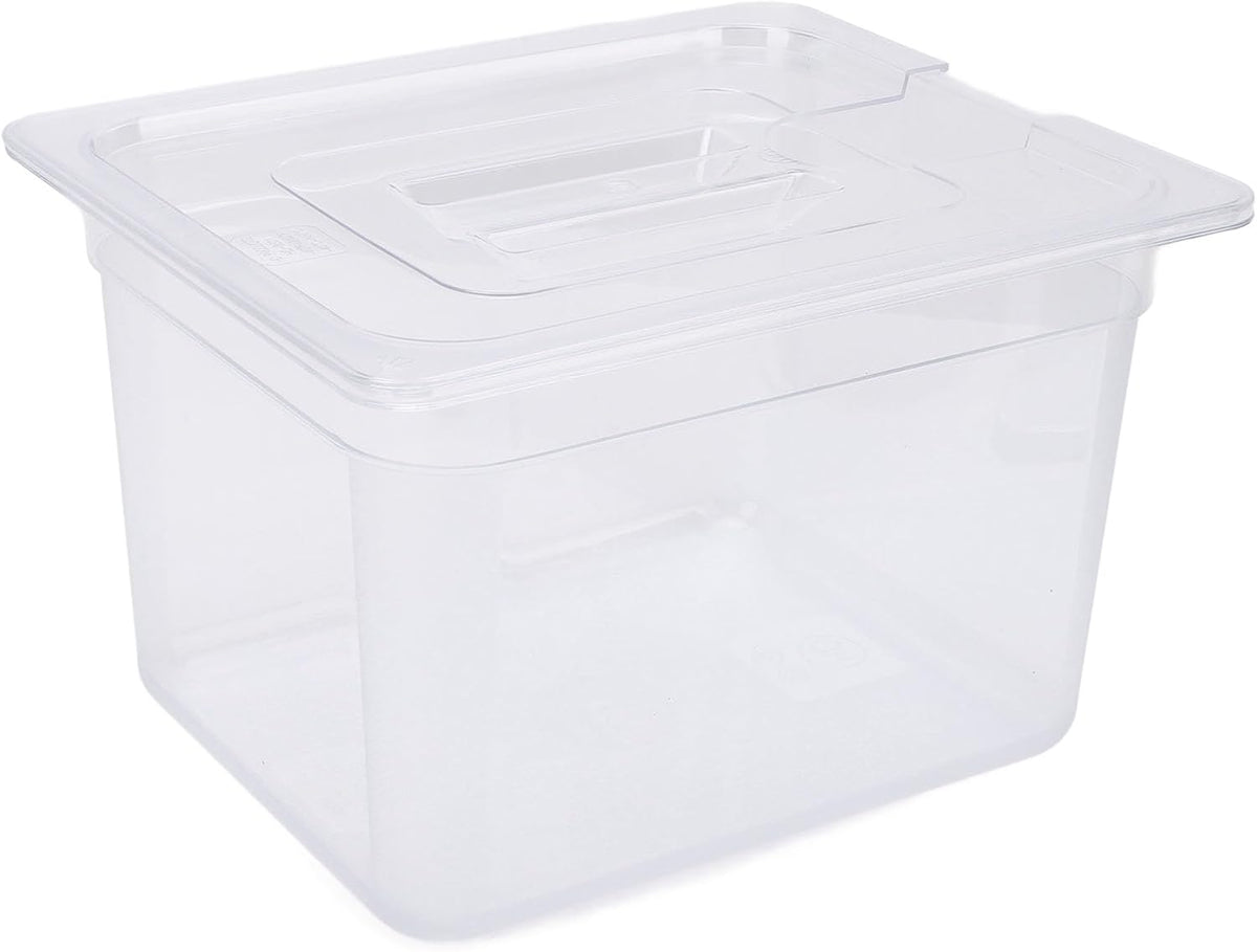 Naroote Sous Vide -Container, Emmers van Voedselkwaliteit met Deksels 12l Plastic Slow Cooking Voedselopslagcontainer, Slowcooker Container met Deksel met een Ruime Capaciteit en Temperatuur